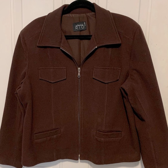 Zip up Brown Jacket XL - Picture 9 of 10